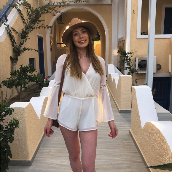 Revamped Dresses & Skirts - Revamped cream romper